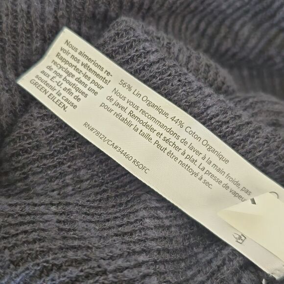 Eileen Fischer | Navy Blue V-Neck Sweater - Picture 4 of 6